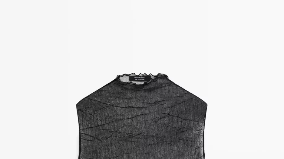 Průhledný top se stojáčkem Průhledný top se stojáčkem