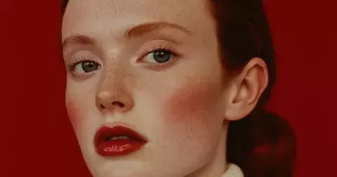 Sváteční make-up trend: Rty po polibku, zimní ruměnec a jemný třpyt